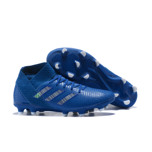 AD X NEMEZIZ 18.1 FG Soccer Cleats-Blue - soccerdeal