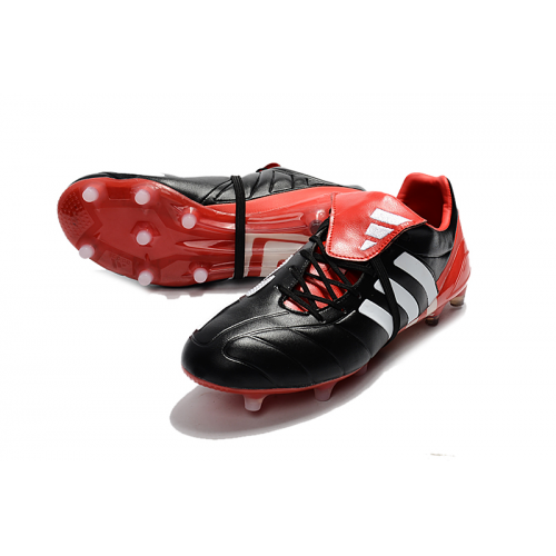 AD X Predator Mania Champagne FG Soccer Cleats-Black&Red - soccerdeal