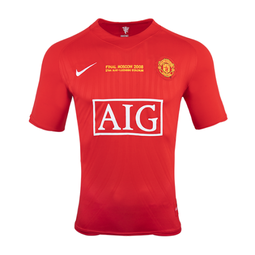 Retro 2007/08 Manchester United Home Soccer Jersey - UCL Edition - soccerdealshop