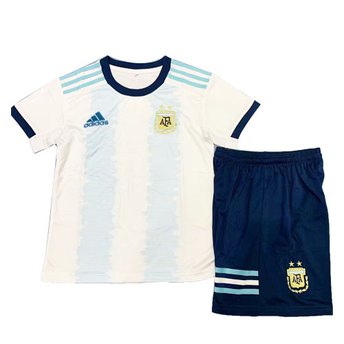 Kid's Adidas Argentina Home Soccer Jersey Kit(Jersey+Shorts) 2019 - soccerdealshop