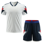 Customize Team Winner White&Navy Soccer Jerseys Kit(Shirt+Short)