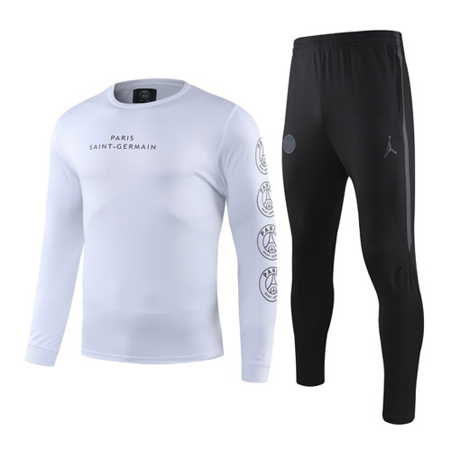 PSG Sweatshirt Kit(Top+Pants) 2019/20 - White - soccerdealshop