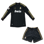 Retro 2011/12 Real Madrid Away Long Sleeve Soccer Kit(Shirt+Short)